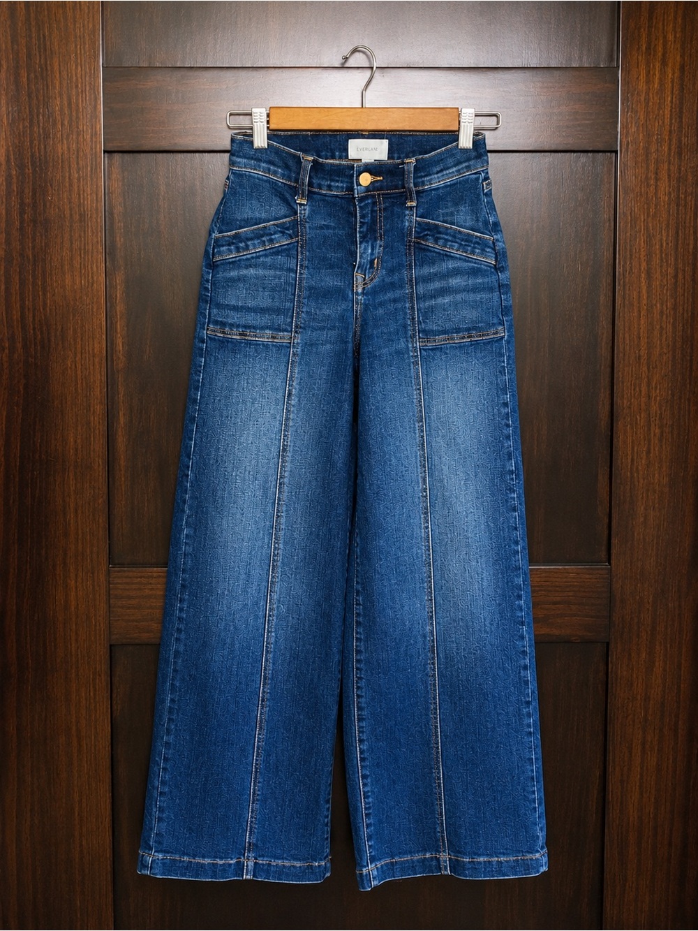 Evereve Indigo High-Rise Wide Leg Jeans